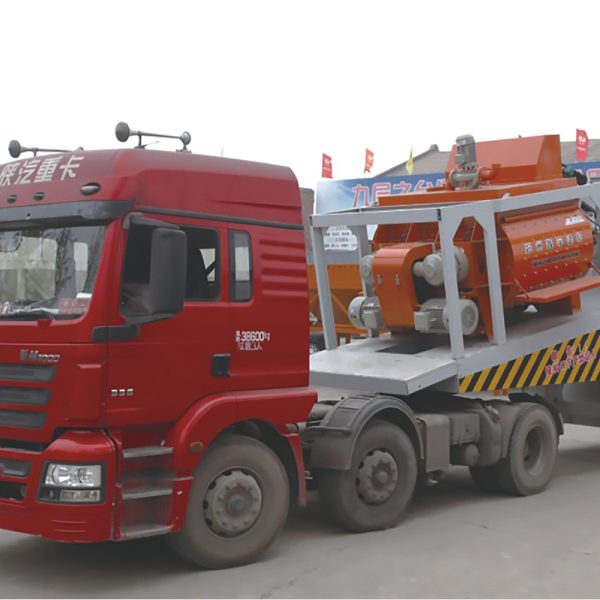 Compulsory concrete mixer