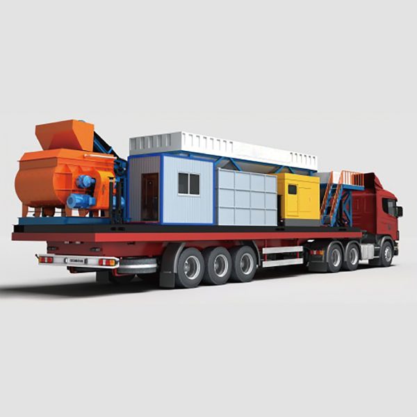 Compulsory concrete mixer