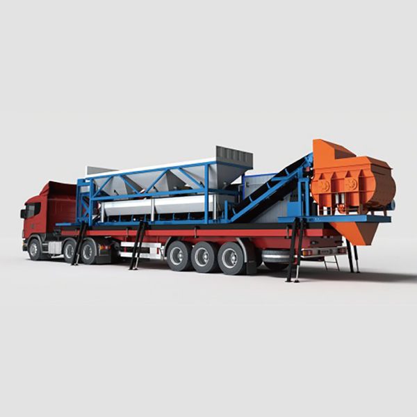 forced concrete mixer